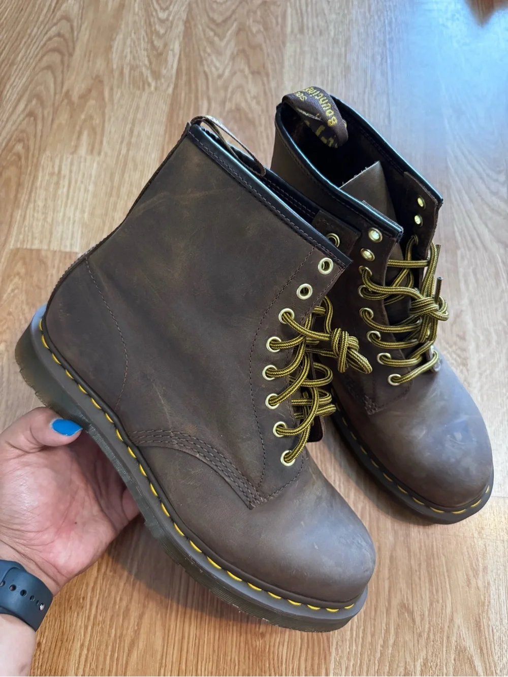 Dr. Martens 1460 8-Eye Aztec Crazy Horse Boot - Brown